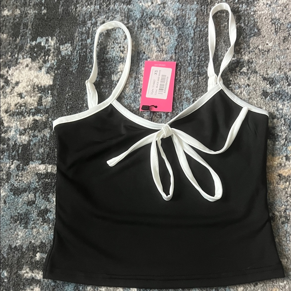 Edikted Black and White Tank Top